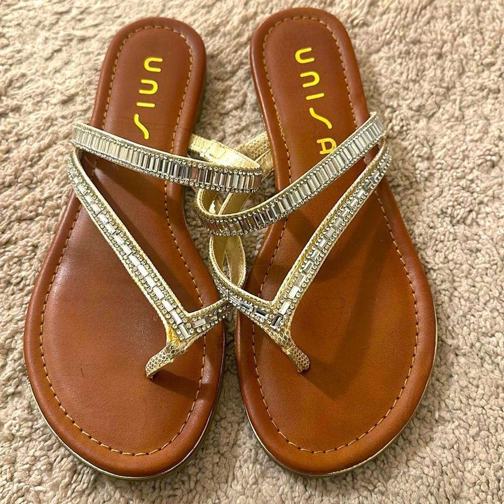 Unisa | shoes | Bling Silver Sandals | 8M